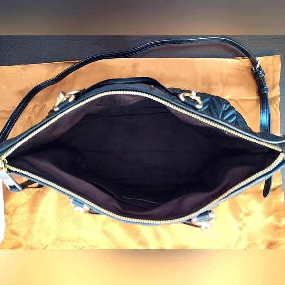 COACH Ally Satchel Black quilted Crossbody Hand Bag - Picture 13 of 15